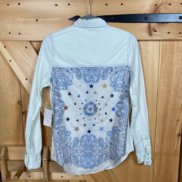 free people | bandana bandit buttondown top - Picture 5 of 8